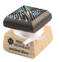 Přírodní krémový deodorant Santalové dřevo s ručně malovaným víčkem 15 ml